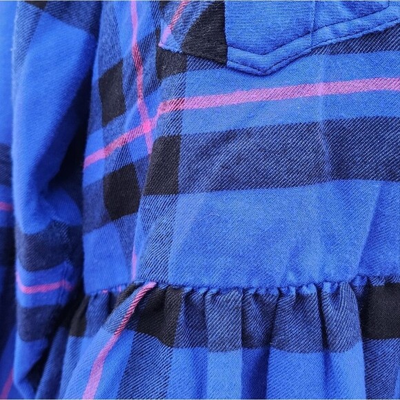 BDG Button-Down Peplum Flannel Top - Picture 13 of 16